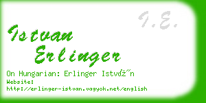 istvan erlinger business card